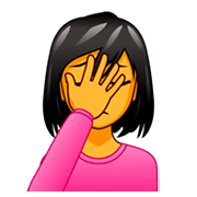 🤦‍♀️ Emoji Mujer Con La Mano En La Frente en emojidex 1.0.34.