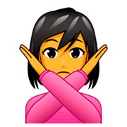 🙅‍♀️ Emoji Frau mit überkreuzten Armen emojidex 1.0.34.