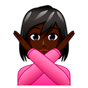 Emoji 🙅🏿‍♀️ Donna Con Gesto Di Rifiuto: Carnagione Scura su emojidex 1.0.34.