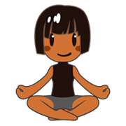 Femme Dans La Posture Du Lotus : Peau Mate emojidex 1.0.34.