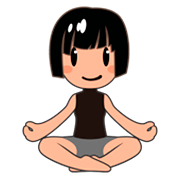 🧘🏼‍♀️ Emoji Mujer En Posición De Loto: Tono De Piel Claro Medio en emojidex 1.0.34.