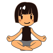 Emoji 🧘🏽‍♀️ Donna In Posizione Del Loto: Carnagione Olivastra su emojidex 1.0.34.