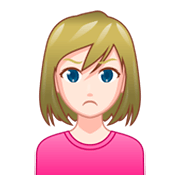 Emoji 🙎🏻‍♀️ Donna Imbronciata: Carnagione Chiara su emojidex 1.0.34.