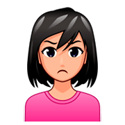 Emoji 🙎🏼‍♀️ Donna Imbronciata: Carnagione Abbastanza Chiara su emojidex 1.0.34.