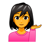 💁‍♀️ Emoji Mulher Com A Palma Virada Para Cima na emojidex 1.0.34.