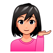 Emoji 💁🏼‍♀️ Donna Con Suggerimento: Carnagione Abbastanza Chiara su emojidex 1.0.34.