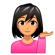 Emoji 💁🏽‍♀️ Donna Con Suggerimento: Carnagione Olivastra su emojidex 1.0.34.