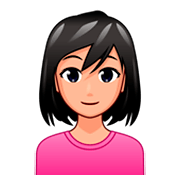 👩🏼 Emoji Frau: mittelhelle Hautfarbe emojidex 1.0.34.
