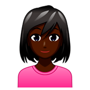 👩🏿 Emoji Mulher: Pele Escura na emojidex 1.0.34.