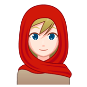 🧕🏻‍♀️ Emoji Frau in einem Kopftuch: helle Hautfarbe emojidex 1.0.34.