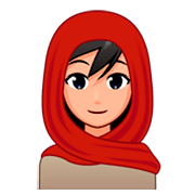 🧕🏼‍♀️ Emoji Frau in einem Kopftuch: mittelhelle Hautfarbe emojidex 1.0.34.