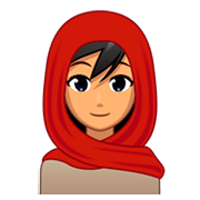 Emoji 🧕🏽‍♀️ Donna con il foulard: Carnagione Olivastra su emojidex 1.0.34.