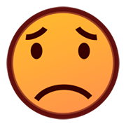 😟 Emoji besorgtes Gesicht emojidex 1.0.34.