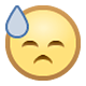Emoji 😓 Faccina Sudata su Facebook 1.0.