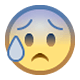 😰 Emoji besorgtes Gesicht mit Schweißtropfen Facebook 1.0.