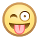 😜 Emoji zwinkerndes Gesicht mit herausgestreckter Zunge Facebook 1.0.