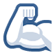 Émoji 💪 Biceps Contracté sur Facebook 1.0.