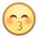 😚 Emoji küssendes Gesicht mit geschlossenen Augen Facebook 1.0.