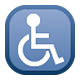 Émoji ♿ Symbole Accès Handicapés sur Facebook 1.0.