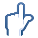 👆 Emoji nach oben weisender Zeigefinger von hinten Facebook 1.0.