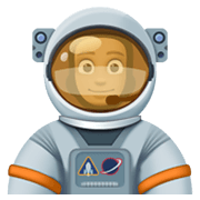 🧑🏾‍🚀 Emoji Astronaut(in): mitteldunkle Hautfarbe Facebook 13.1.