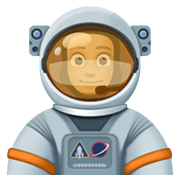 🧑🏽‍🚀 Emoji Astronaut(in): mittlere Hautfarbe Facebook 13.1.