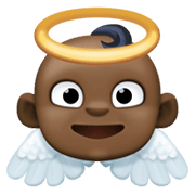 👼🏿 Emoji Bebé ángel: Tono De Piel Oscuro en Facebook 13.1.