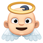 👼🏻 Emoji Bebé ángel: Tono De Piel Claro en Facebook 13.1.