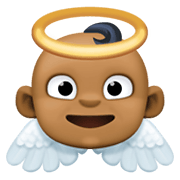 👼🏾 Emoji Bebé ángel: Tono De Piel Oscuro Medio en Facebook 13.1.