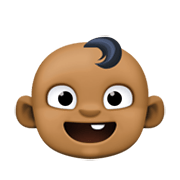 👶🏾 Emoji Bebê: Pele Morena Escura na Facebook 13.1.