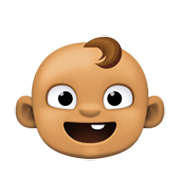 👶🏽 Emoji Bebê: Pele Morena na Facebook 13.1.