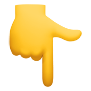 Emoji 👇 Indice Abbassato su Facebook 13.1.