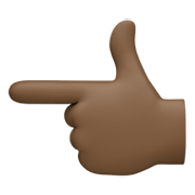 👈🏿 Emoji nach links weisender Zeigefinger: dunkle Hautfarbe Facebook 13.1.