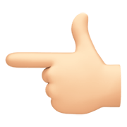 👈🏻 Emoji Dorso Da Mão Com Dedo Indicador Apontando Para A Esquerda: Pele Clara na Facebook 13.1.