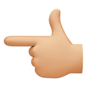 👈🏼 Emoji nach links weisender Zeigefinger: mittelhelle Hautfarbe Facebook 13.1.