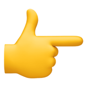 👉 Emoji Dorso De Mano Con índice A La Derecha en Facebook 13.1.