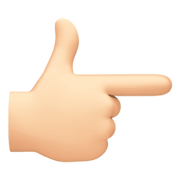 👉🏻 Emoji nach rechts weisender Zeigefinger: helle Hautfarbe Facebook 13.1.
