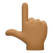 👆🏾 Emoji nach oben weisender Zeigefinger von hinten: mitteldunkle Hautfarbe Facebook 13.1.