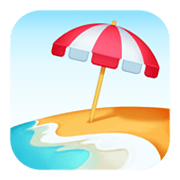 🏖️ Emoji Strand mit Sonnenschirm Facebook 13.1.