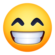 😁 Emoji strahlendes Gesicht mit lachenden Augen Facebook 13.1.