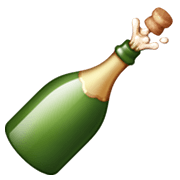 🍾 Emoji Flasche mit knallendem Korken Facebook 13.1.