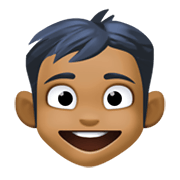 👦🏾 Emoji Junge: mitteldunkle Hautfarbe Facebook 13.1.