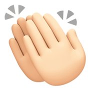 👏🏻 Emoji klatschende Hände: helle Hautfarbe Facebook 13.1.
