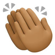 👏🏾 Emoji klatschende Hände: mitteldunkle Hautfarbe Facebook 13.1.