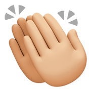 👏🏼 Emoji klatschende Hände: mittelhelle Hautfarbe Facebook 13.1.