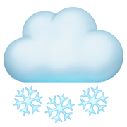 🌨️ Emoji Wolke mit Schnee Facebook 13.1.