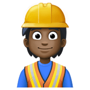 👷🏿 Emoji Trabalhador De Construção Civil: Pele Escura na Facebook 13.1.