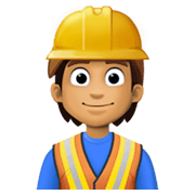 👷🏽 Emoji Bauarbeiter(in): mittlere Hautfarbe Facebook 13.1.