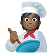 🧑🏿‍🍳 Emoji Cocinero: Tono De Piel Oscuro en Facebook 13.1.