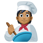 🧑🏾‍🍳 Emoji Chef De Cozinha: Pele Morena Escura na Facebook 13.1.
